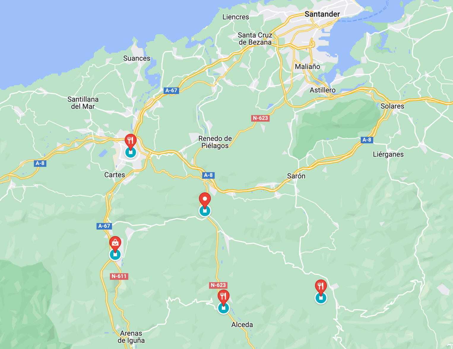 Mapa de Heladerías Angelati